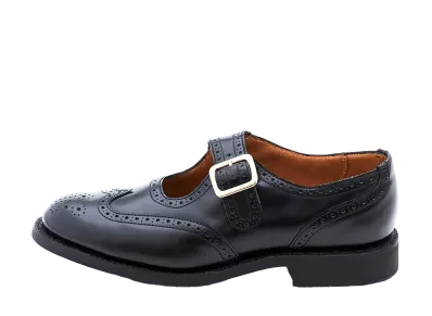 SANDERS Women's Punched Sandal KATIE Polished Leather "Black" 2265B