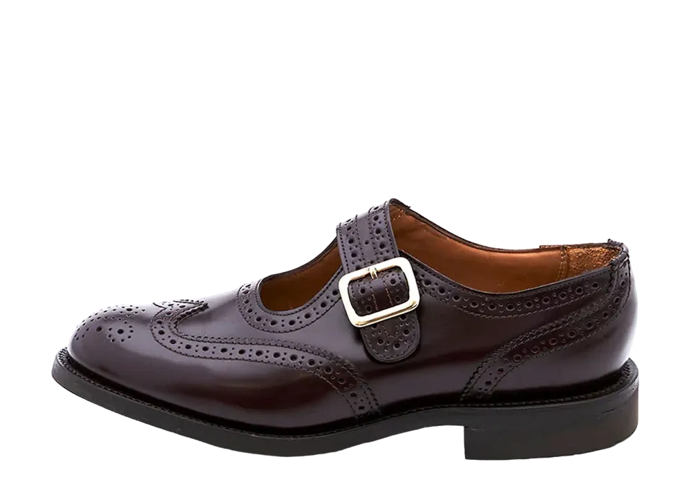 SANDERS Women's Punched Sandal KATIE Polished Leather "Burgundy" 2265R