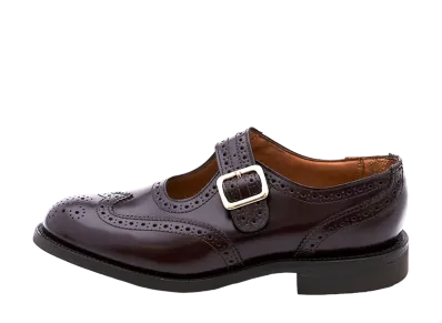 SANDERS Women's Punched Sandal KATIE Polished Leather "Burgundy" 2265R