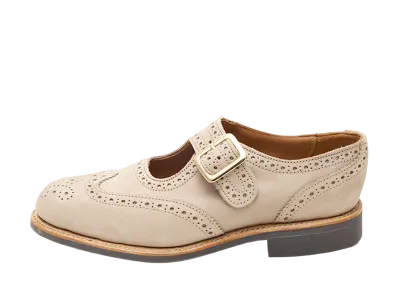 SANDERS Women's Punched Sandal KATIE Nubuck Leather "Stone" 2265SN