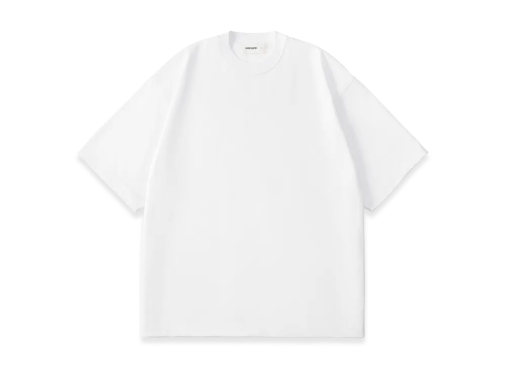 everyone Luxury Cotton Short Sleeve Tee Shirt "White"