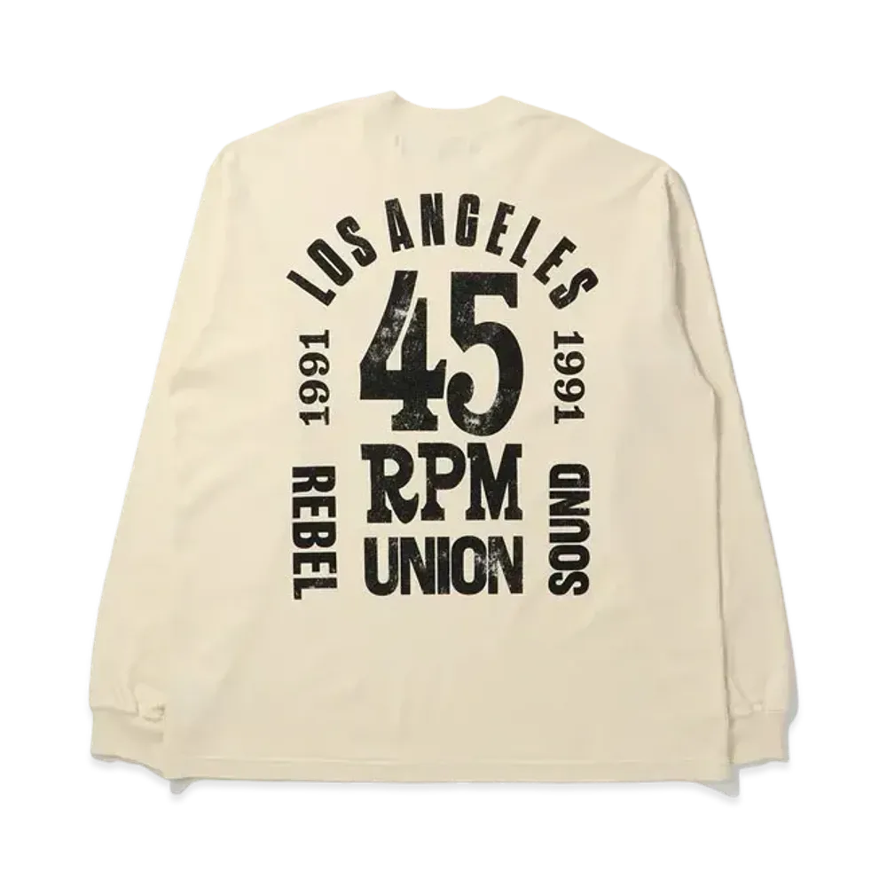 UNION Rebel Sound Elevated L/S Tee "White"