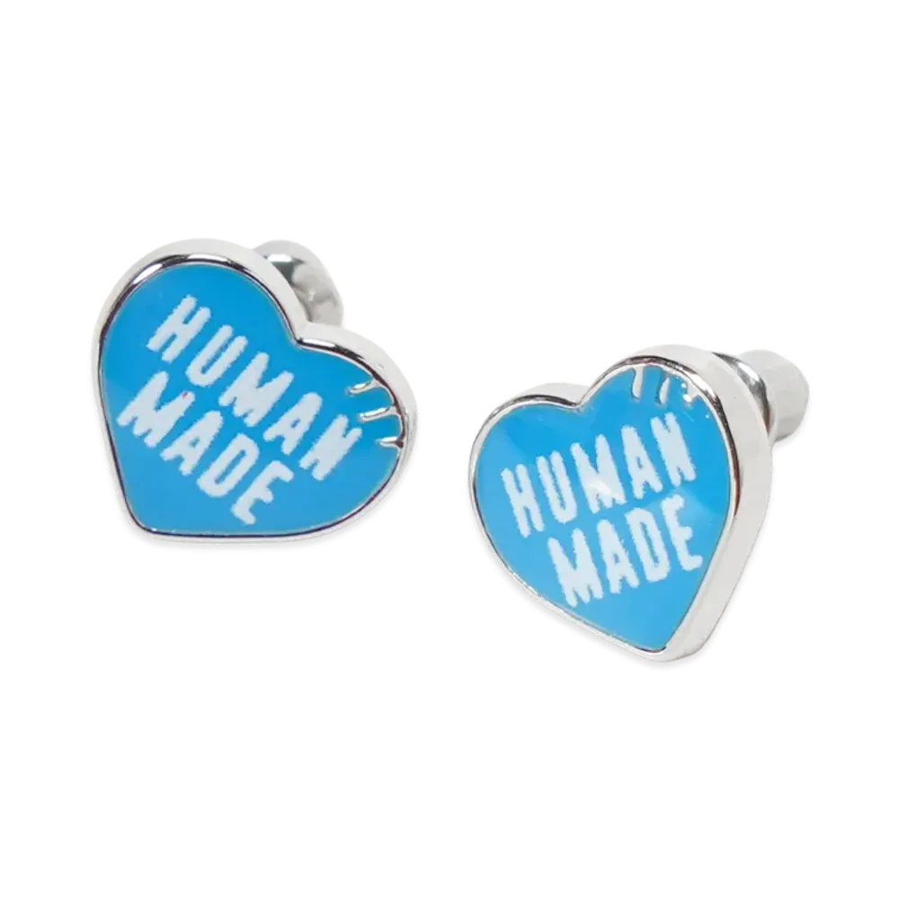 HUMAN MADE Heart Earrings "Blue" HM29GD156