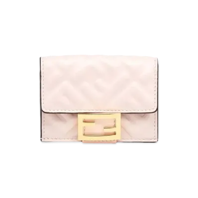 FENDI Micro Tri-Fold Wallet Leather "Pink"