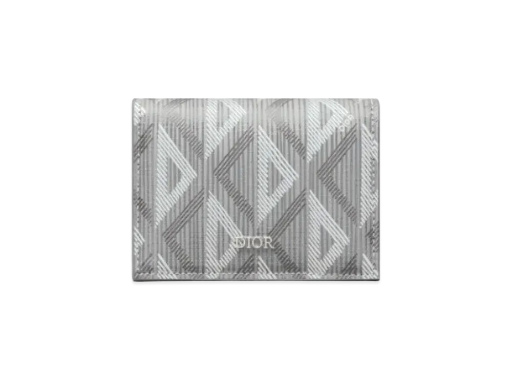 Dior DiorEssentials Business Card Holder CD Diamond Canvas "Gray"