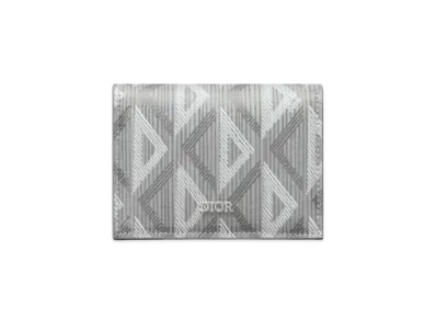 Dior DiorEssentials Business Card Holder CD Diamond Canvas "Gray"