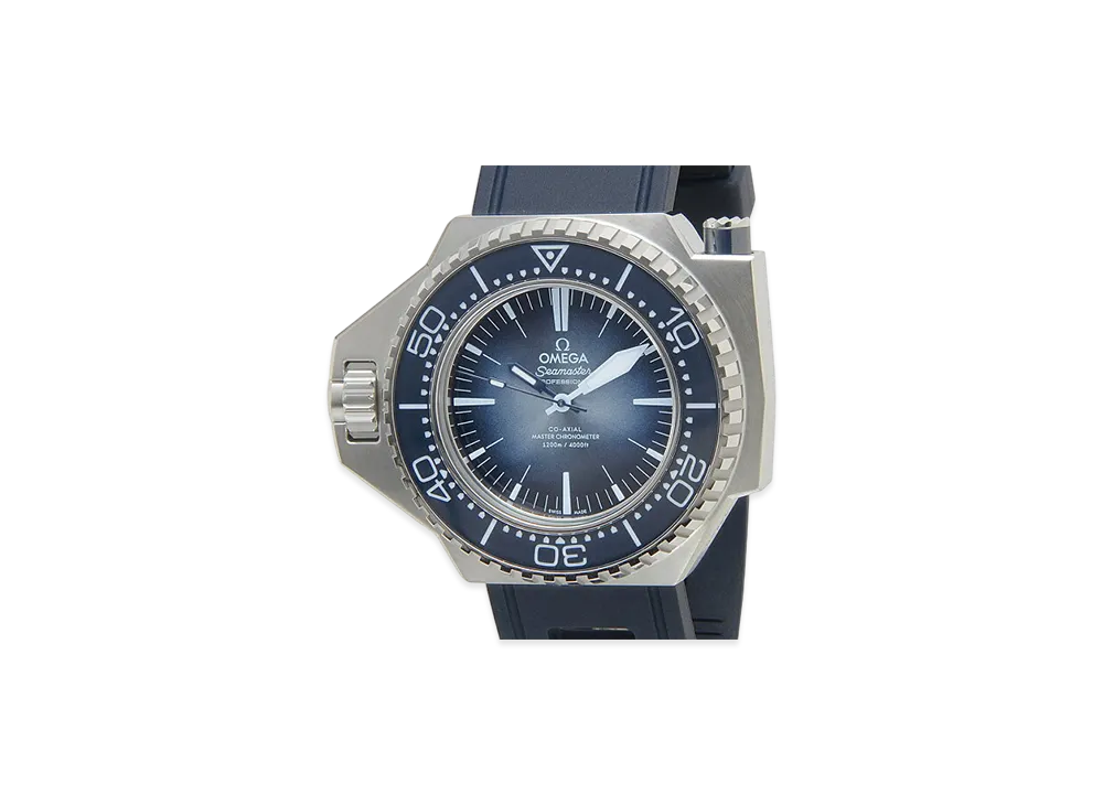 OMEGA Seamaster PloProf 1200M Co-Axial Master Rubber Strap "Stainless Steel/Summer Blue"