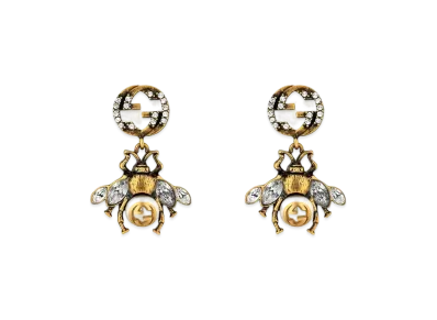 GUCCI Bee Earrings With Interlocking G