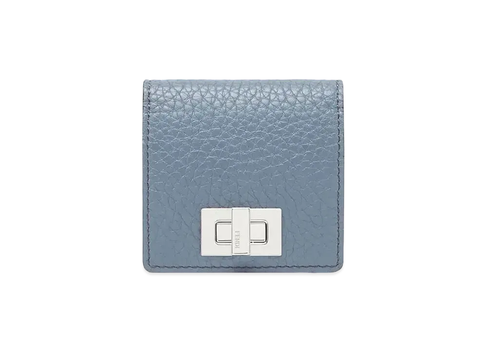 FENDI Square Coin Case Leather "Gray"