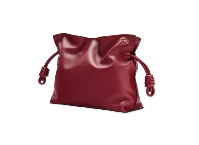 LOEWE Mini Flamenco Clutch In Nappa Calfskin "Malbec"