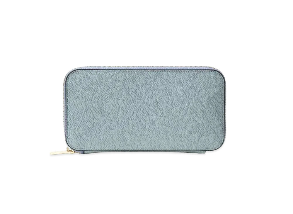 Valextra Zip Purse Star 12 Card "Powder Blue"