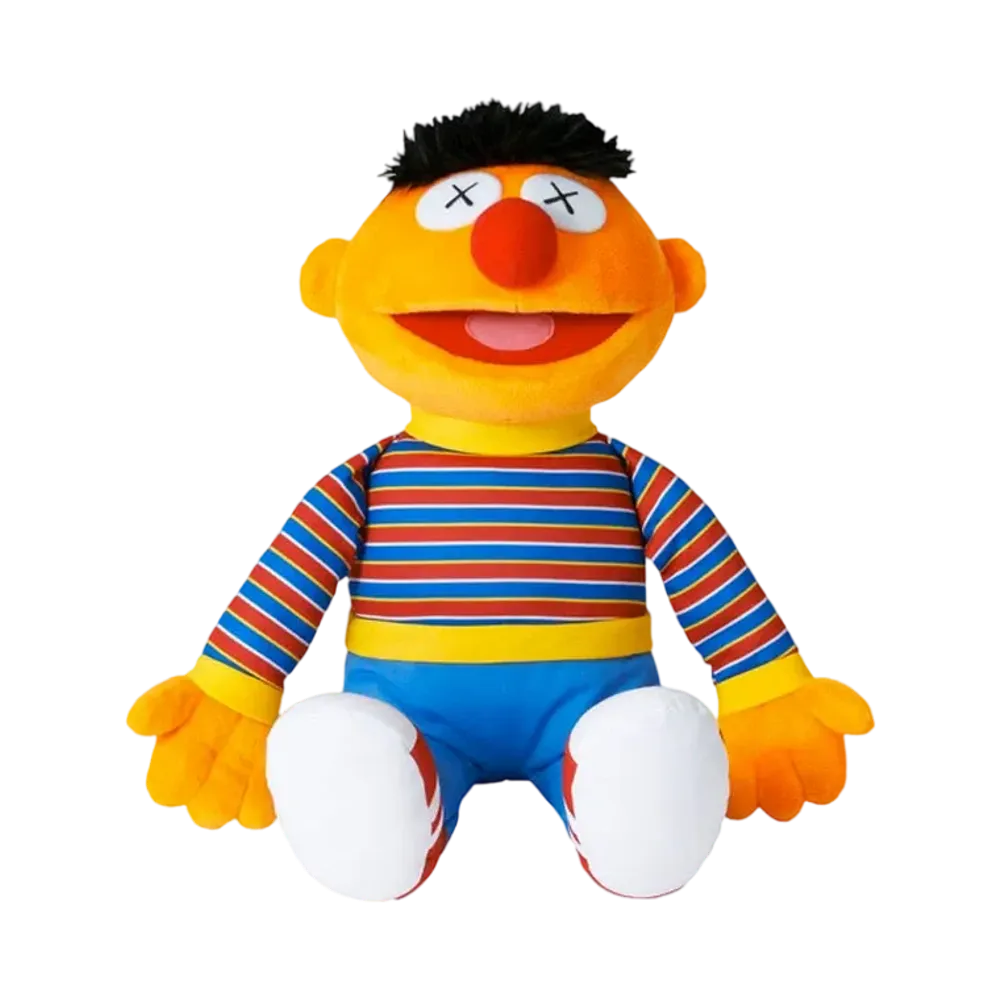 KAWS Sesame Street Uniqlo Ernie Plush Toy "Orange"