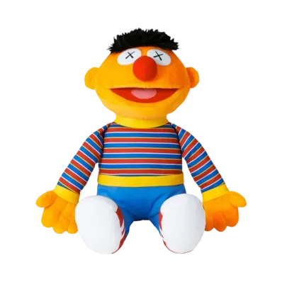 KAWS Sesame Street Uniqlo Ernie Plush Toy "Orange"