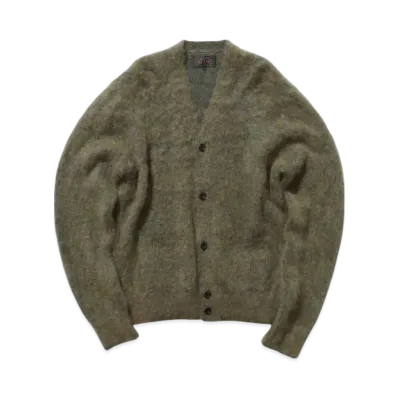 BEAMS Cardigan Stretch Mohair "Green"