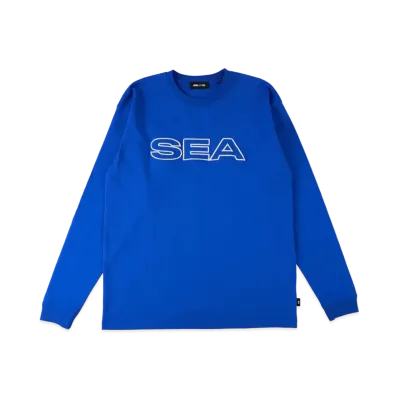 WIND AND SEA Edge Logo L/S Tee "Blue"