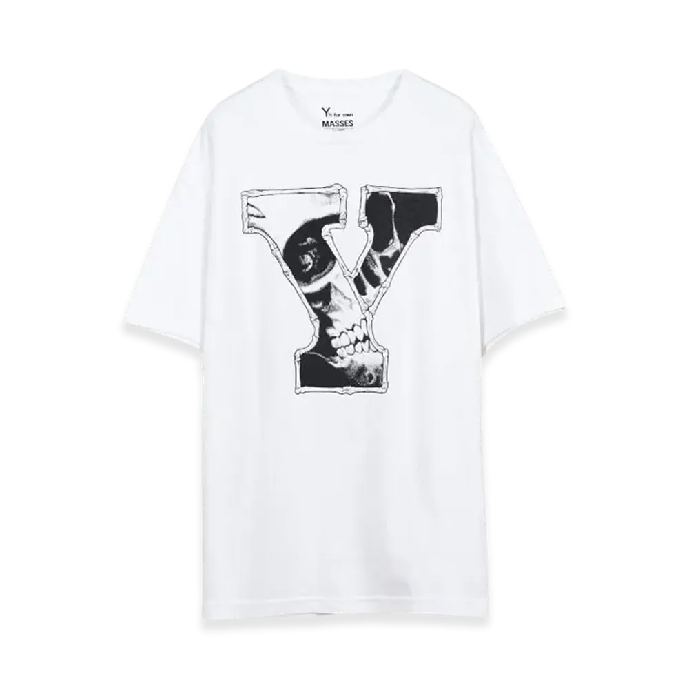 MASSES x Y's for men Round Neck Short Sleeve T C "White"