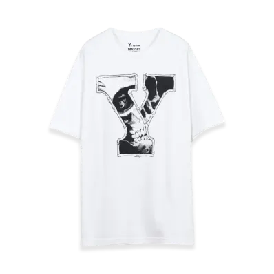 MASSES x Y's for men Round Neck Short Sleeve T C "White"