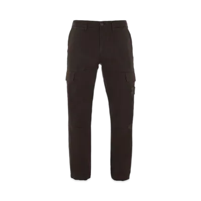 Stone Island 312F2 STRETCH COTTON WOOL SATIN_GHOST PIECE - REGULAR TAPERED FIT "Dark Brown"