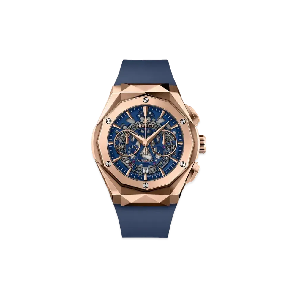 HUBLOT Classic Fusion Aerofusion Chronograph Orlinski King Gold Blue 45mm