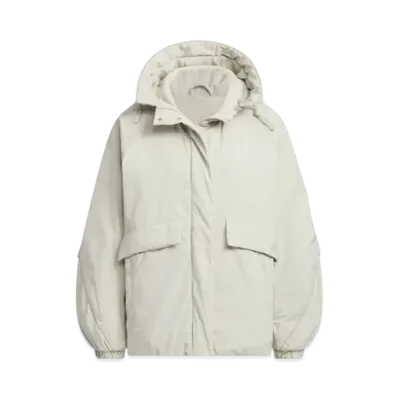 adidas Beyond The Stripe Oversize Fit Padded Jacket "Putty Grey"
