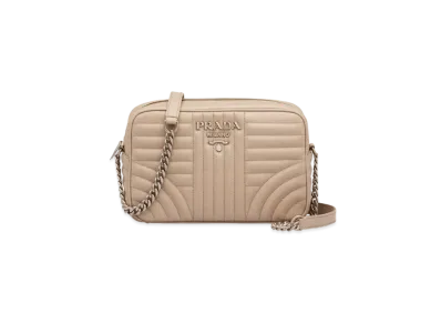 PRADA Diagramme Leather Bag "Powder Pink"