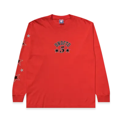 UNDEFEATED Stars & Strikes L/S Tee "Red"