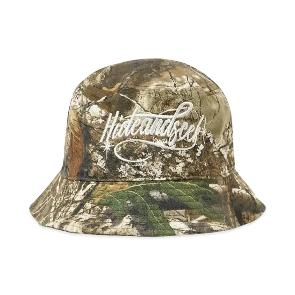 Hide and Seek Cursive Logo Crusher Hat "REALTREE CAMO"