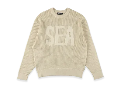 WIND AND SEA Mesh Logo Knit "Off White"