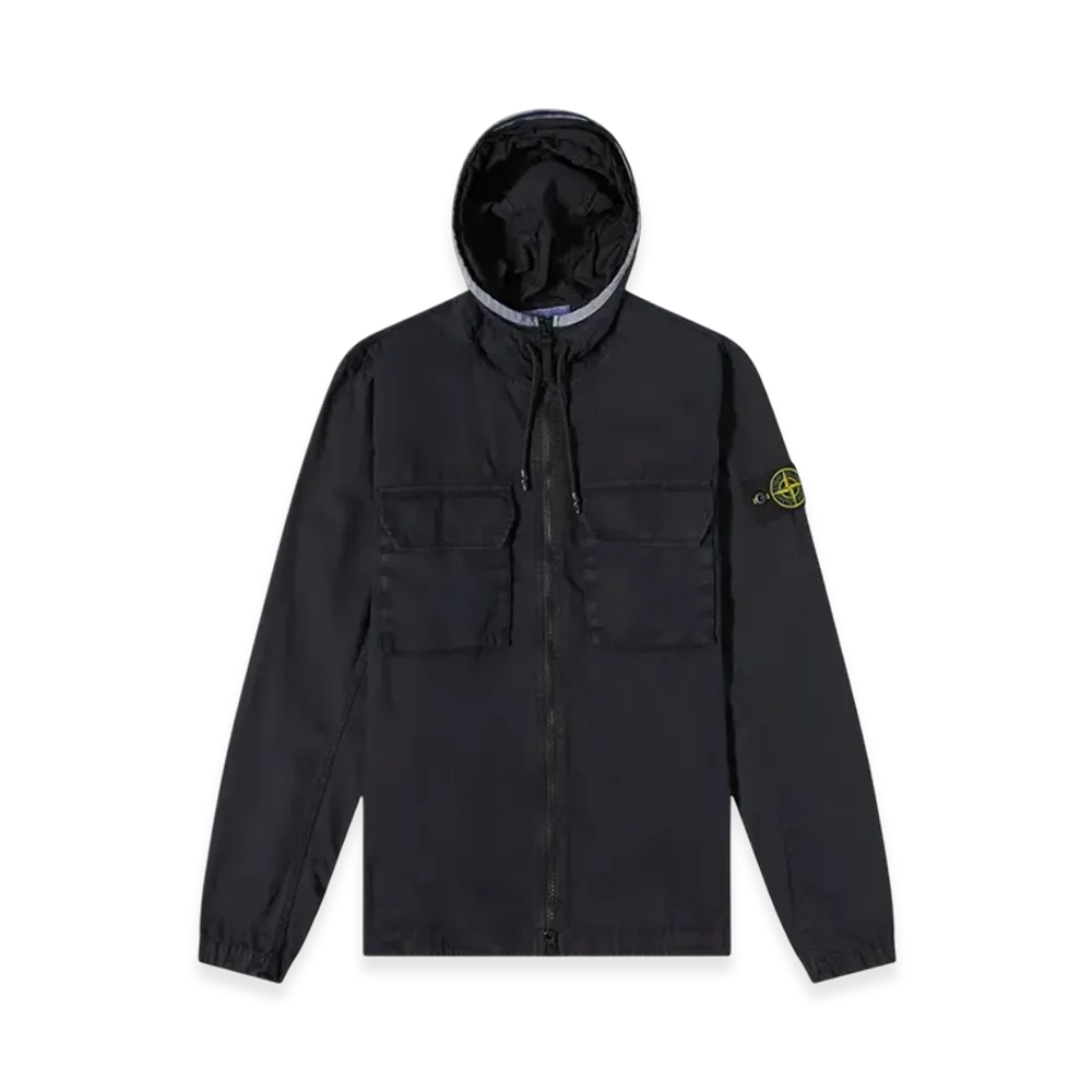 Stone Island 122WN Old Dye Treatment Hooded Jacket - 22SS "Navy Blue"