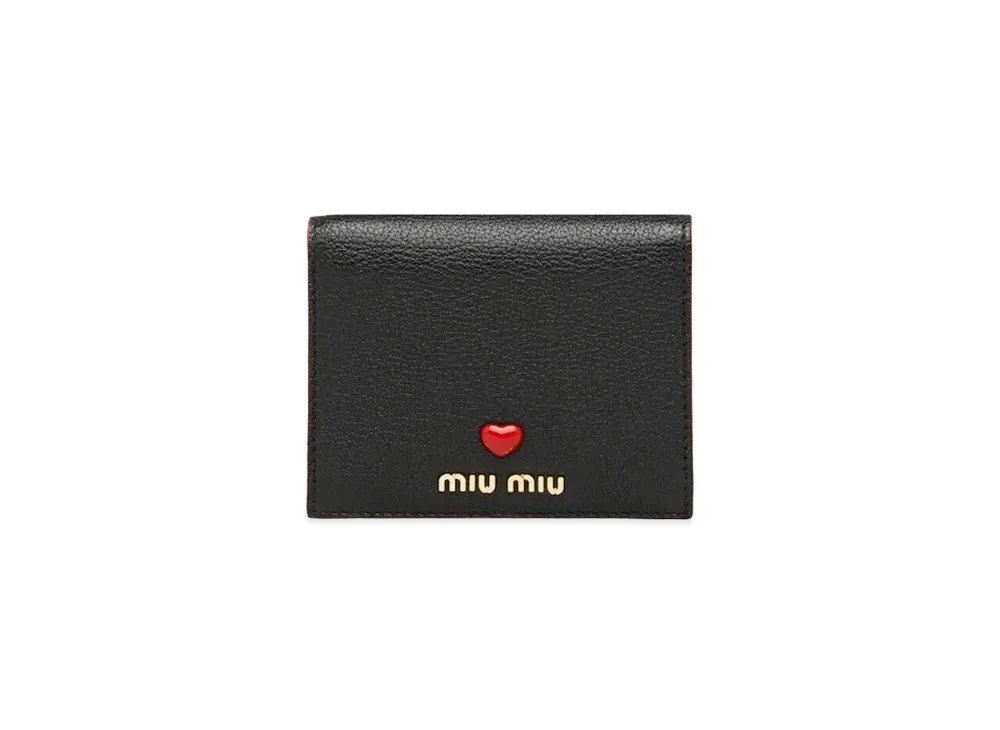 MIU MIU Madras Love Wallet "Black"