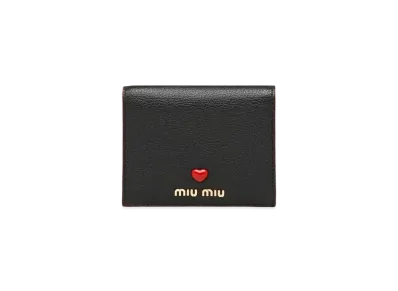 MIU MIU Madras Love Wallet "Black"