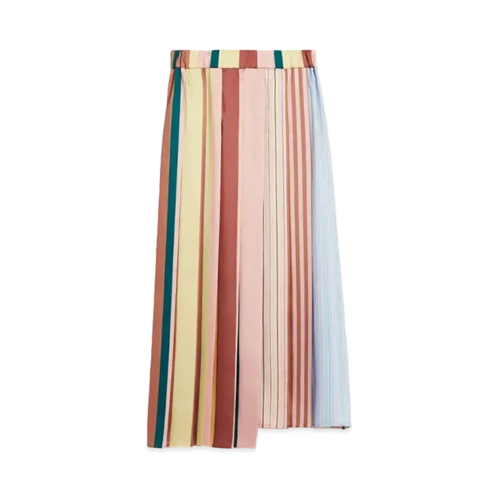 Max Mara Fagus Twill Pleated Skirt "Avio"