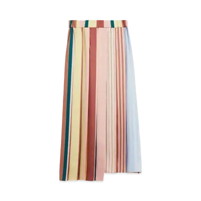 Max Mara Fagus Twill Pleated Skirt "Avio"