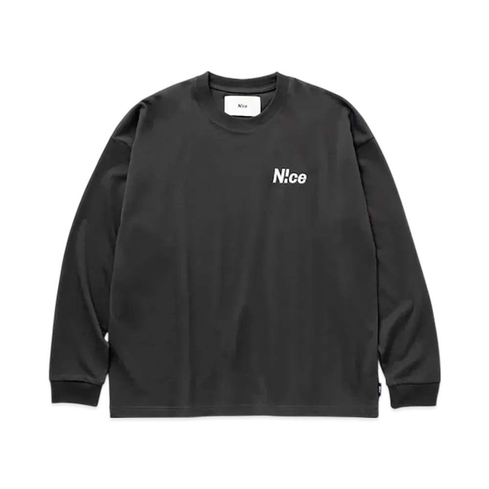 N!ce Long Sleeve Tee "Charcoal Grey"