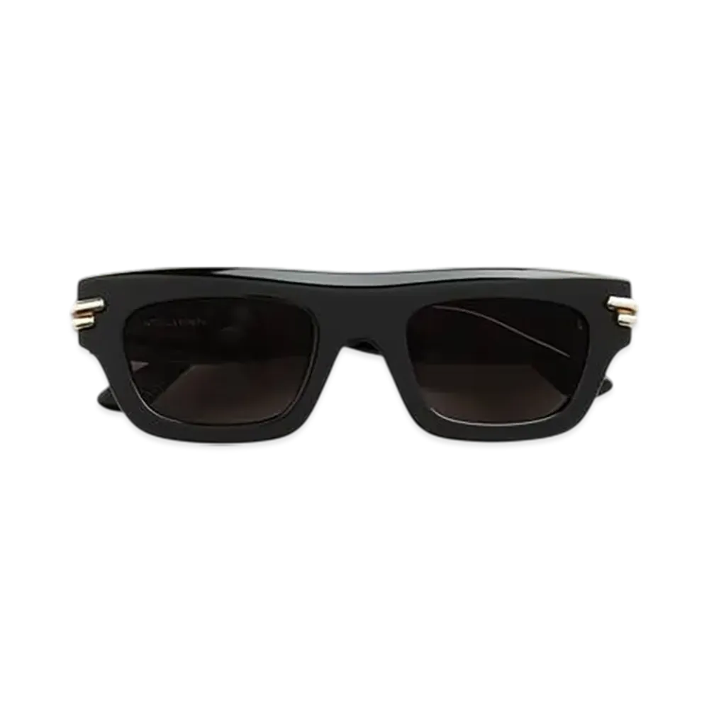 Bottega Veneta Mitre Square Sunglasses "Black/Gray"