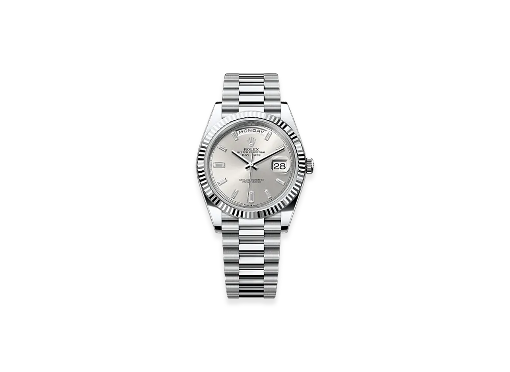 ROLEX Day-Date 40mm Platinum 228236 "Silver"