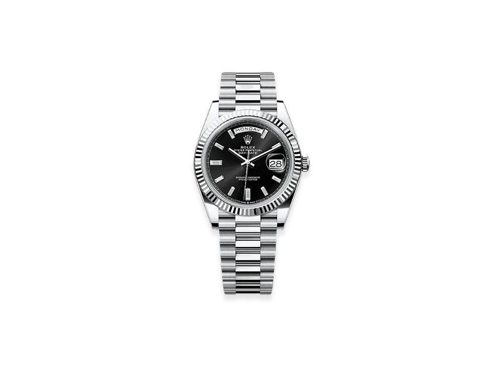 ROLEX Day-Date 40mm Platinum 228236 "Bright Black"