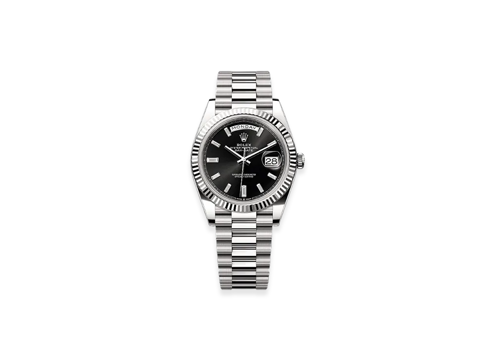 ROLEX Day-Date 40mm White Gold 228239 "Bright Black"