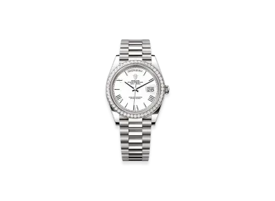 ROLEX Day-Date 40mm White Gold Diamond 228349RBR "White"