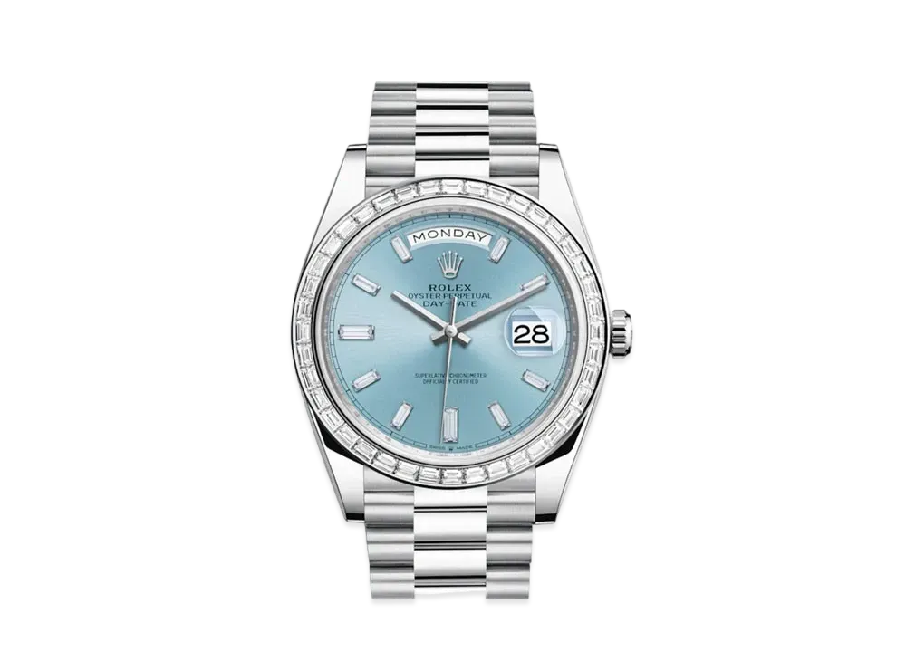 ROLEX Daydate 40 Oyster 40mm "Ice Blue/Platinum"