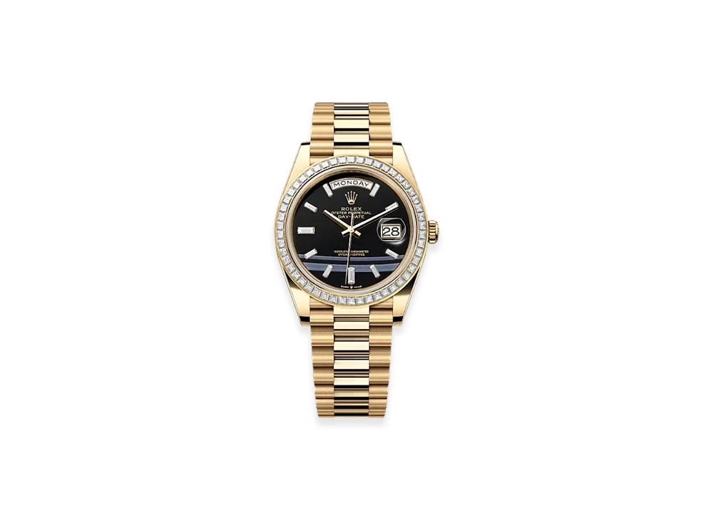 ROLEX Day-Date 40mm Yellow Gold Diamond 228398TBR "Onyx"
