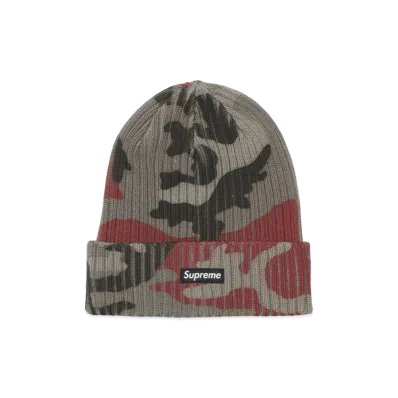 Supreme Overdyed Beanie (26SS) "Red Camo"