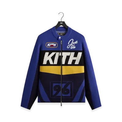 Kith Knit Moto Full Zip Jacket "Current"
