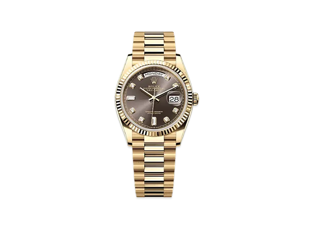 ROLEX Day-Date 36mm Yellow Gold 128238 "Dark Grey"
