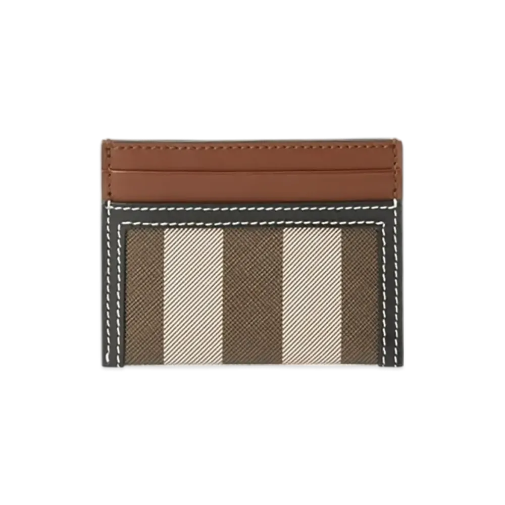 Burberry Check Card Case "Dark Birch Brown"