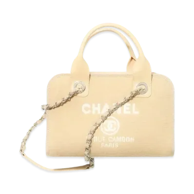 CHANEL Bowling Bag Mix Fiber "Beige"
