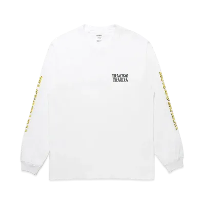 WACKO MARIA Washed Heavy Weight Long Sleeve T-Shirt "White"