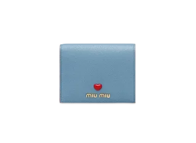 MIU MIU Madras Love Wallet "Light Blue"