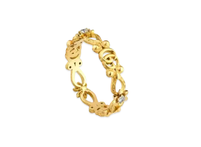 GUCCI Gucci Flora 18K Ring With Diamonds "Gold"
