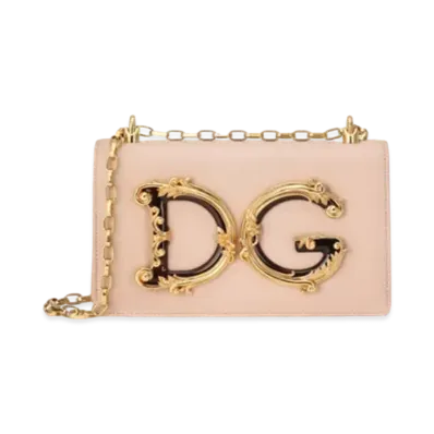 Dolce&Gabbana DG Girls Shoulder Bagnappa Leather "Pale Pink"